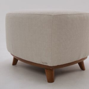 PUFF Braier Perola Base de Madeira - Tecido G1